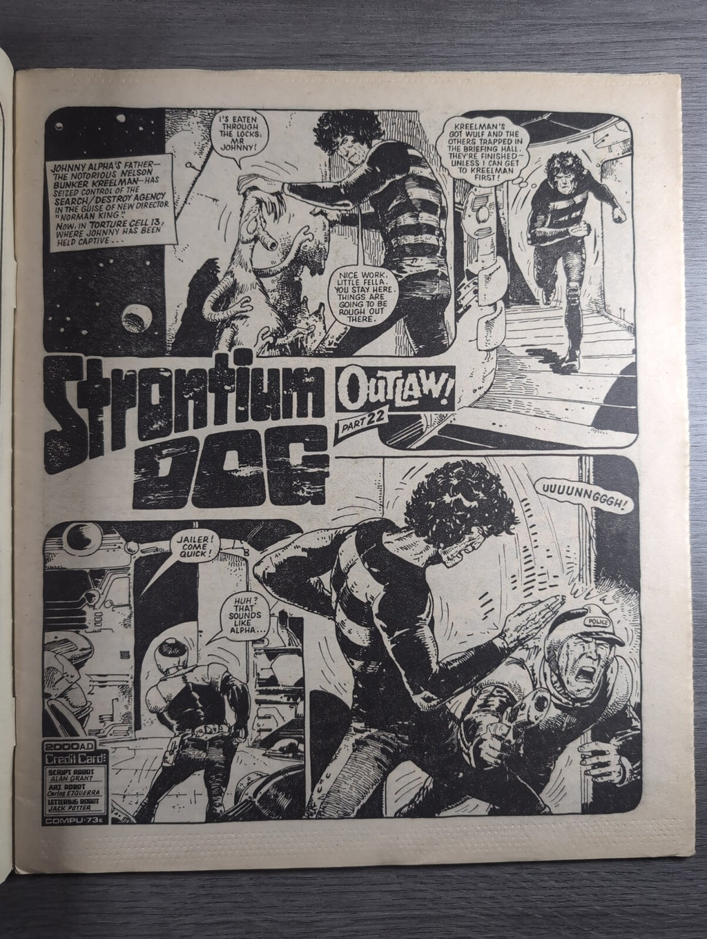 2000AD Prog 384 Featuring Judge Dredd Comic 22nd Sept 1984 Vintage Retro Comic