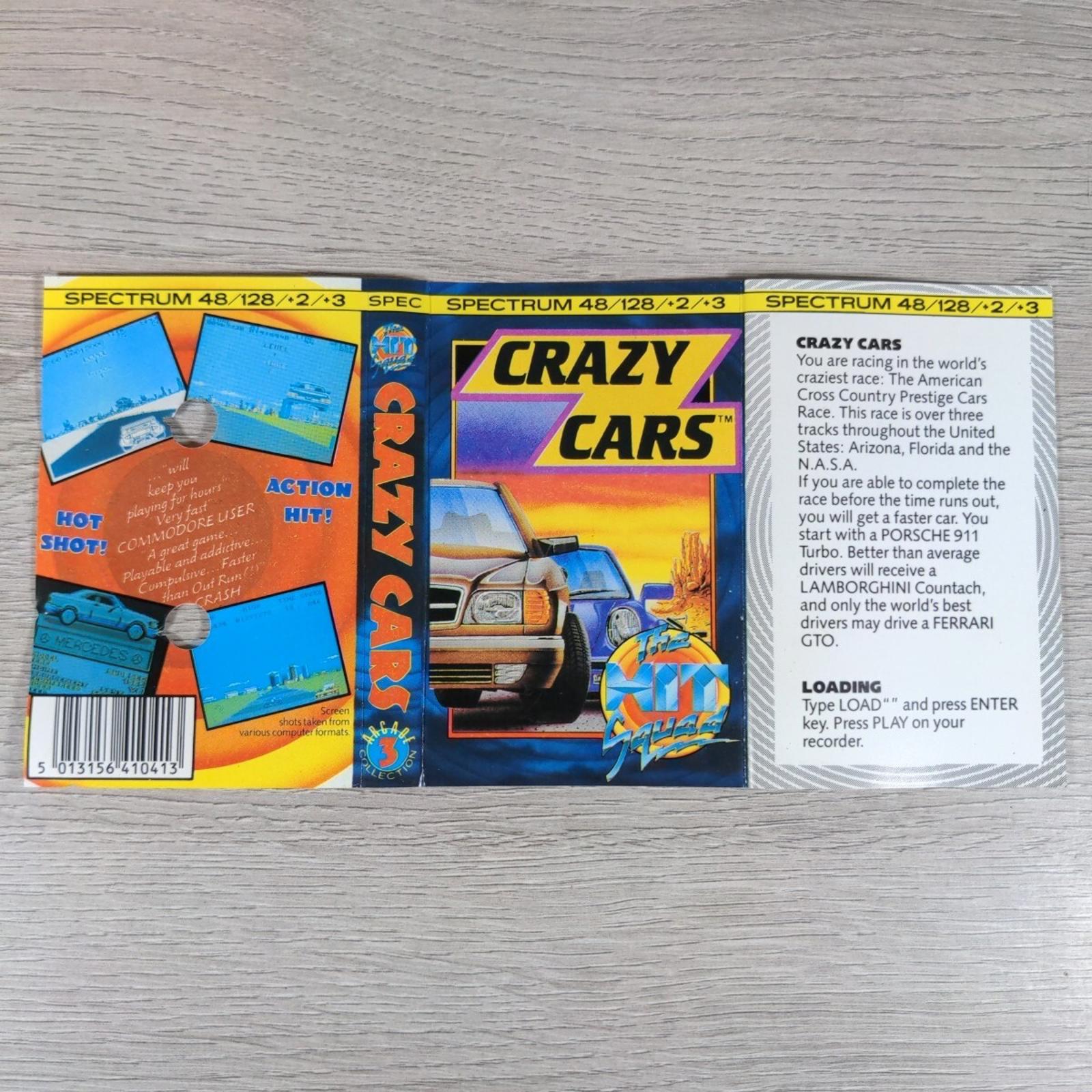 Crazy Cars ZX Spectrum 48K 128K Video Game Cassette Tested & Working - Retrorama UK