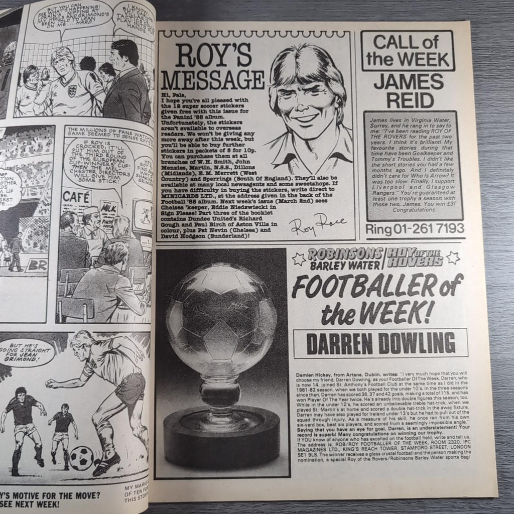 Roy of The Rovers 23rd February 1985 Vintage Comic IPC Magazines