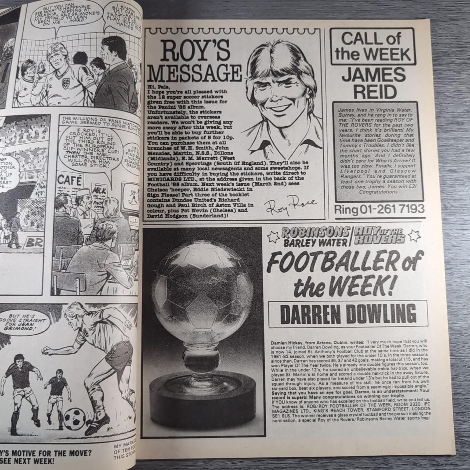 Roy of The Rovers 23rd February 1985 Vintage Comic IPC Magazines