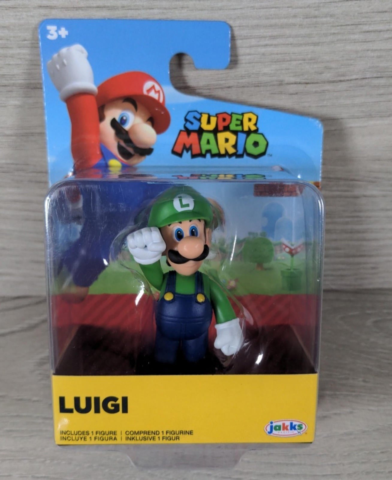 Super Mario Luigi 7cm Action Figure Jakks Pacific - Factory Sealed Pack