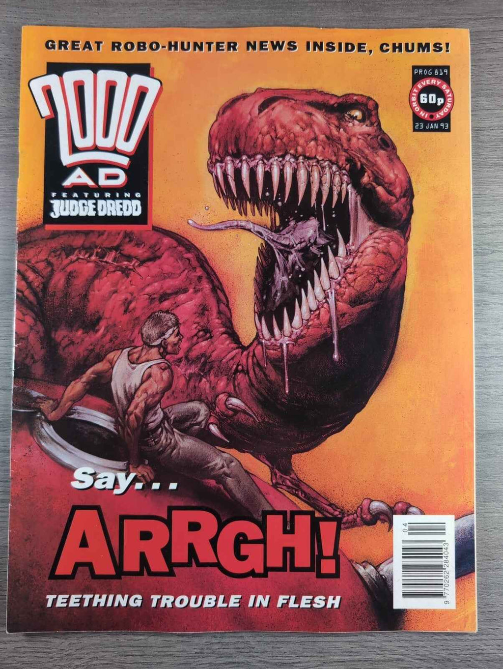 2000AD Comic Featuring Judge Dredd  Prog 819 23rd Jan 1993 Vintage Retro Comics