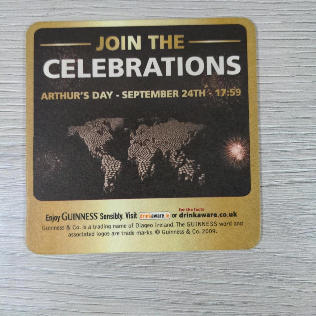 Guinness 4 x Vintage Beer Mats Pub Bar Coaster Breweriana - Man Cave - Retrorama UK