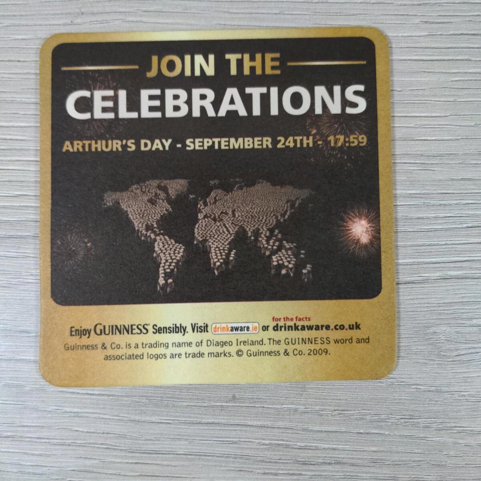 Guinness 4 x Vintage Beer Mats Pub Bar Coaster Breweriana - Man Cave - Retrorama UK