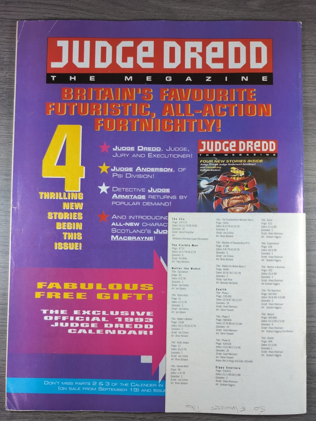 2000AD Prog 800 Featuring Judge Dread Comic 12 Sept 1992 Vintage Retro Comic