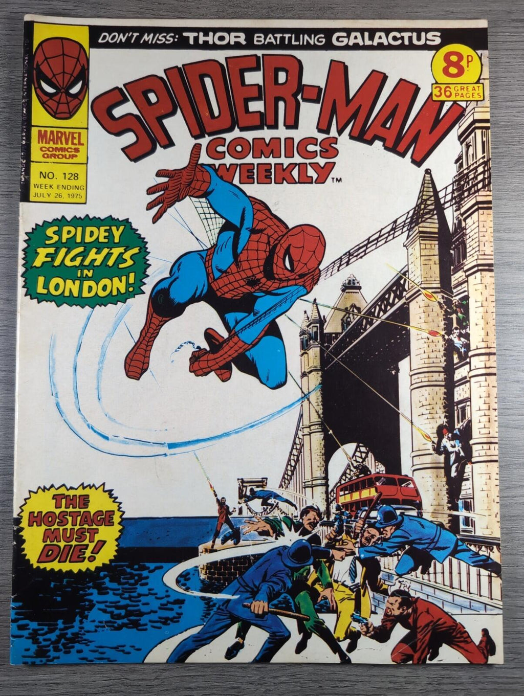 Spider-Man Comics Weekly No 128 Marvel Comics UK 26th July 1975 Vintage Comic