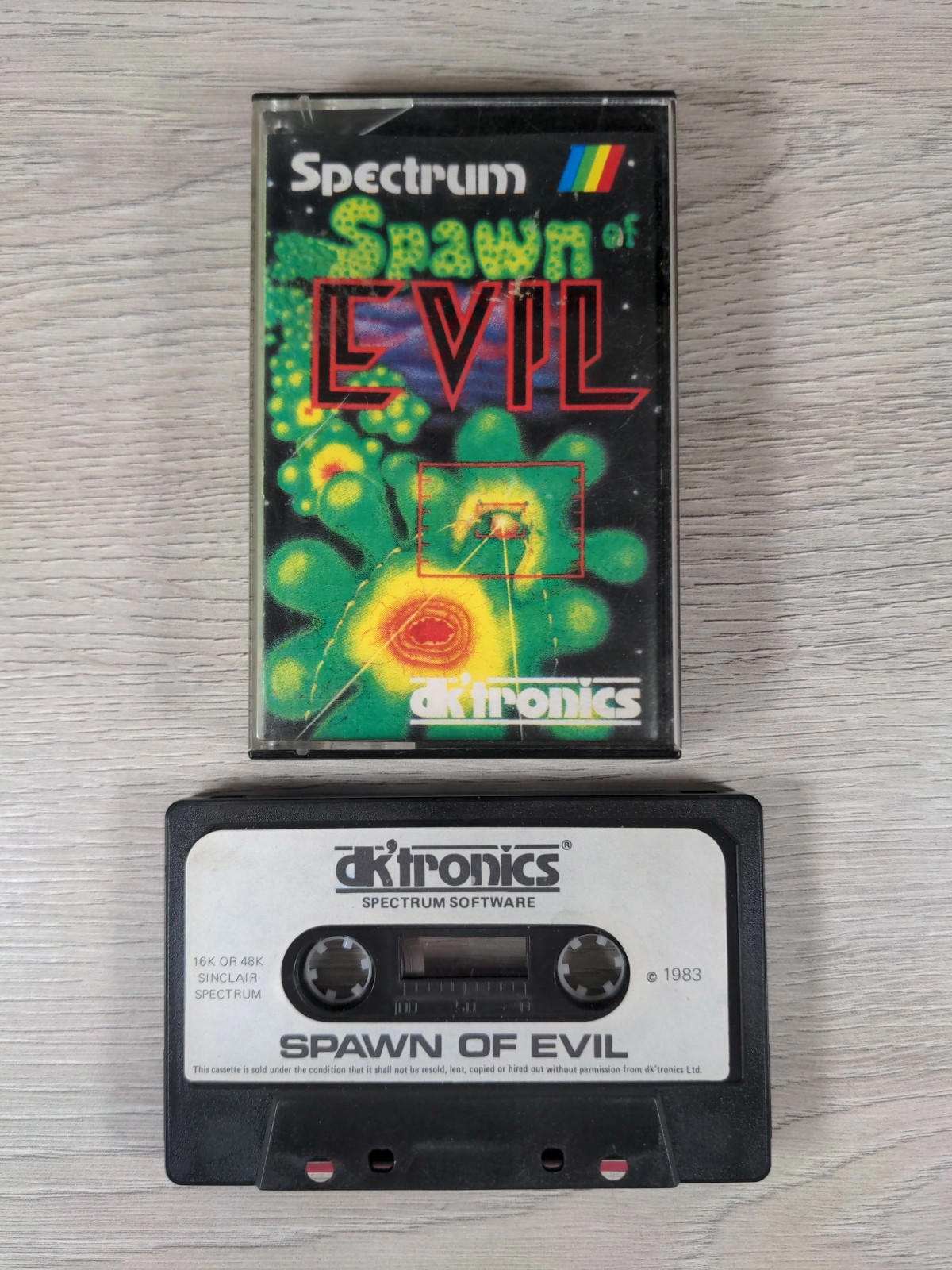 Spawn of Evil ZX Spectrum 16K 48K Game Cassette Tested & Working - Retrorama UK
