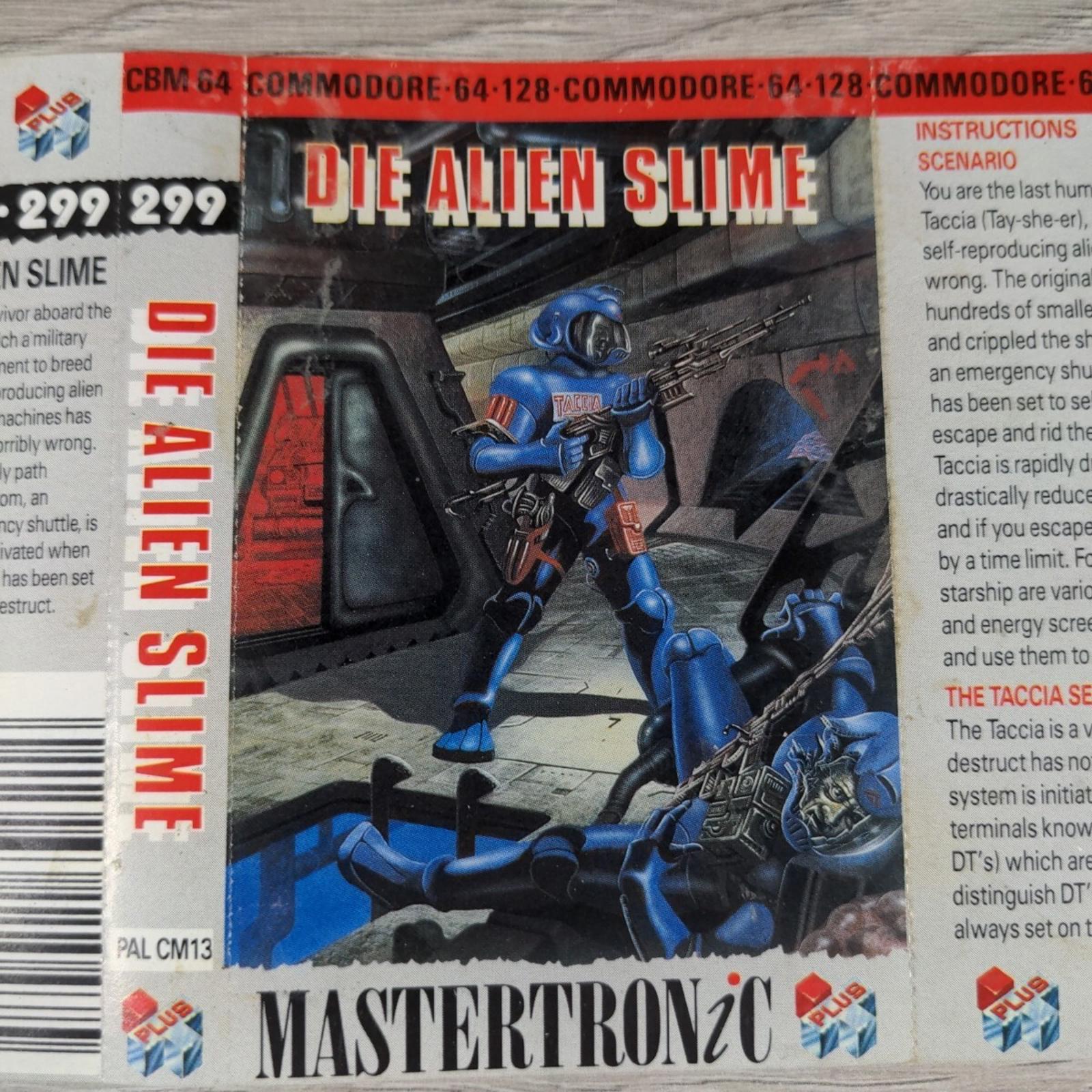 Die Alien Slime Commodore 64 C64 Game Cassette Tested & Working