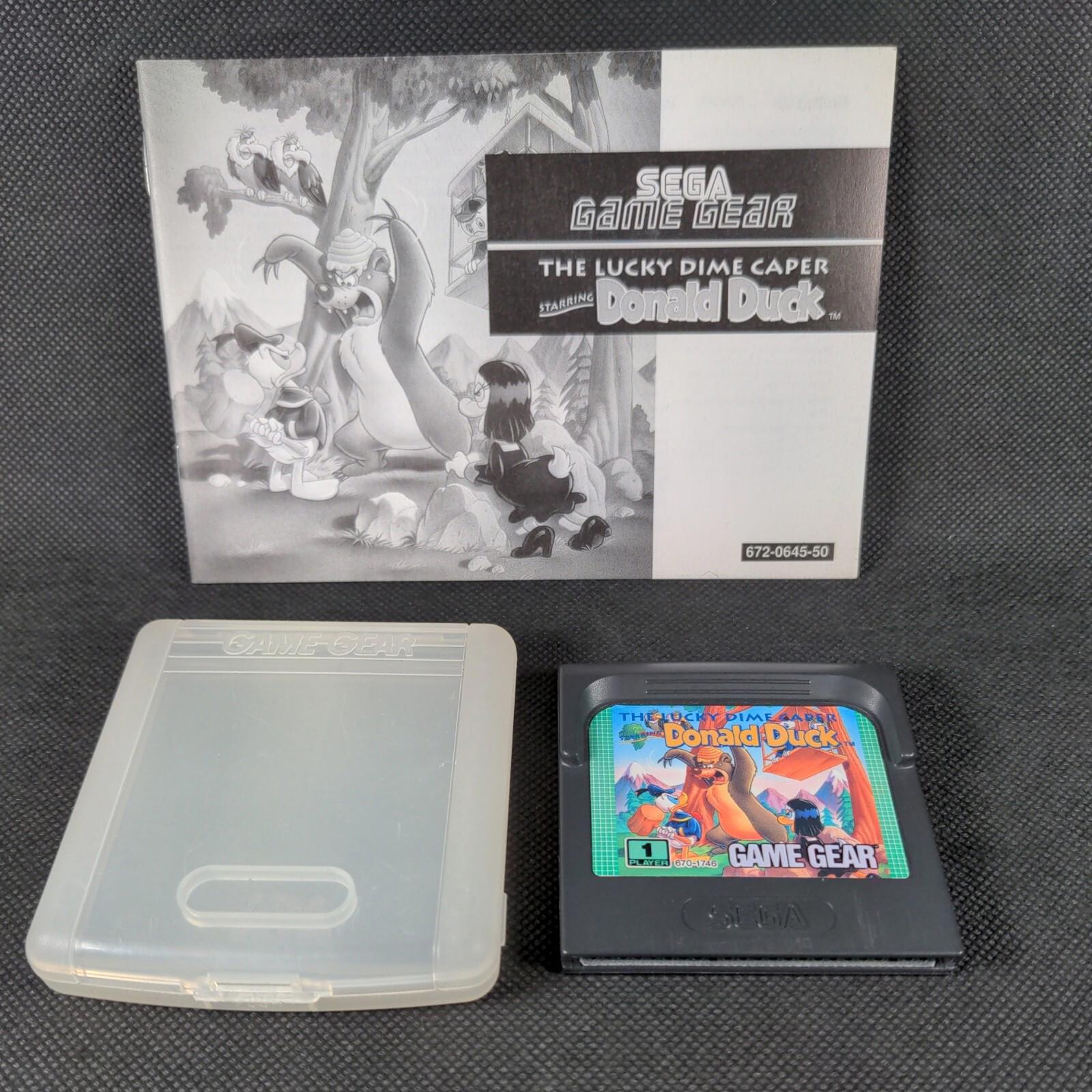Donald Duck The Lucky Dime Caper Sega Game Gear Game Cartridge & Manual