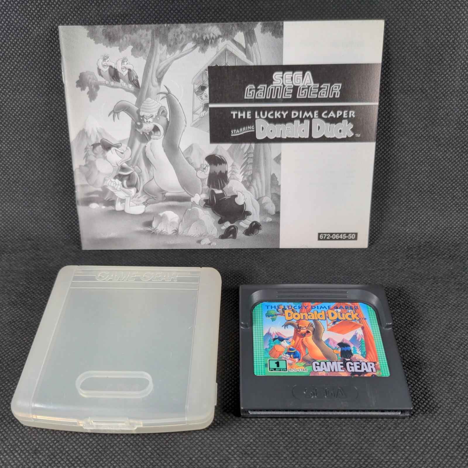 Donald Duck The Lucky Dime Caper Sega Game Gear Game Cartridge & Manual - Retrorama UK
