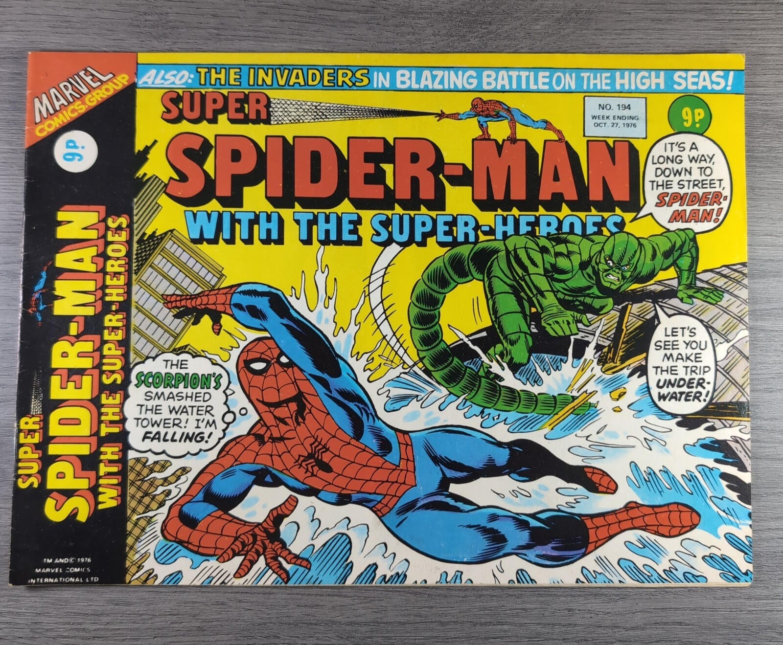 Super Spider-Man With The Super Heroes No. 194 Marvel Comics 27th October 1976