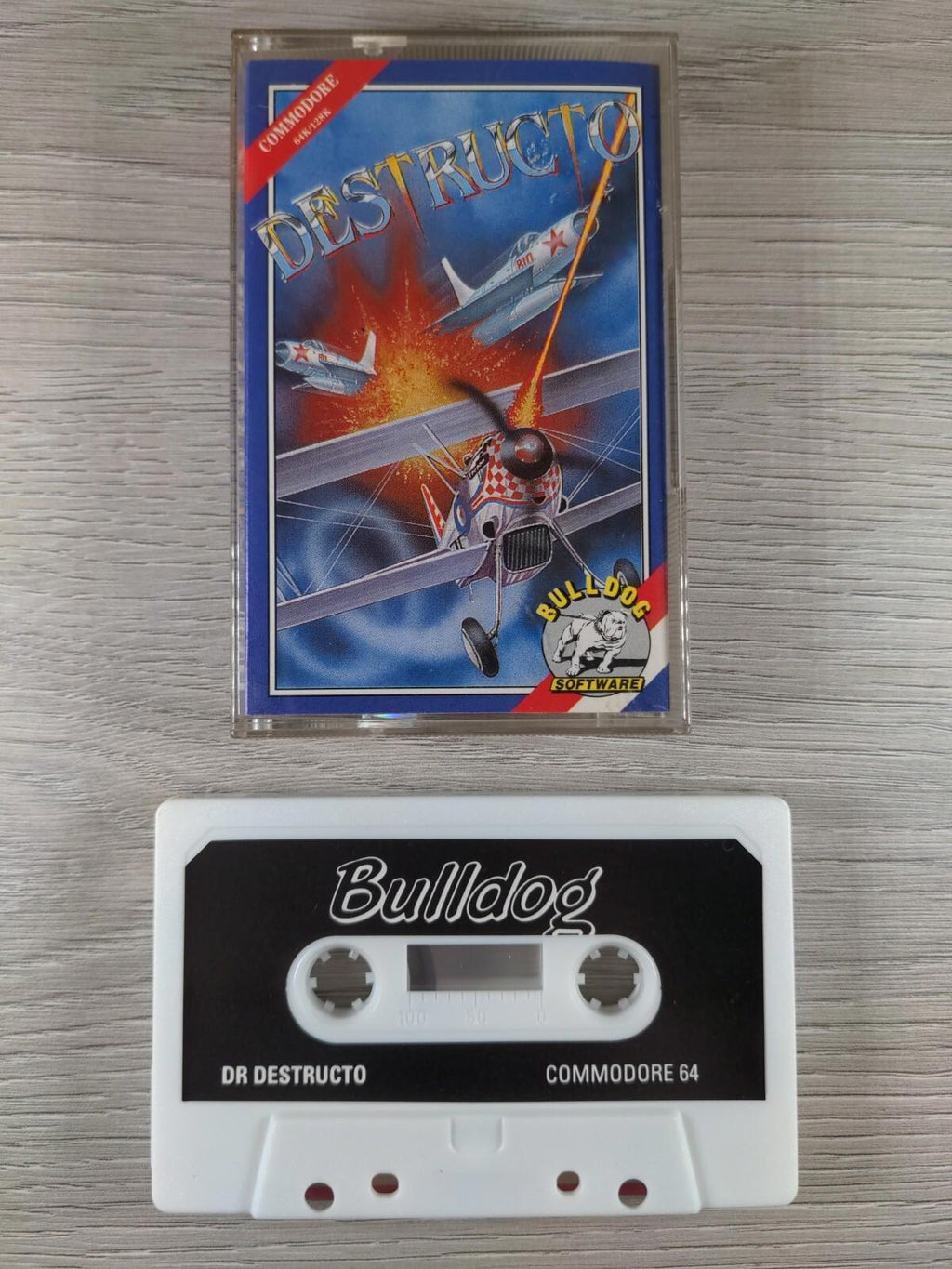 Destructo Commodore 64 C64 Video Game Cassette Tested & Working