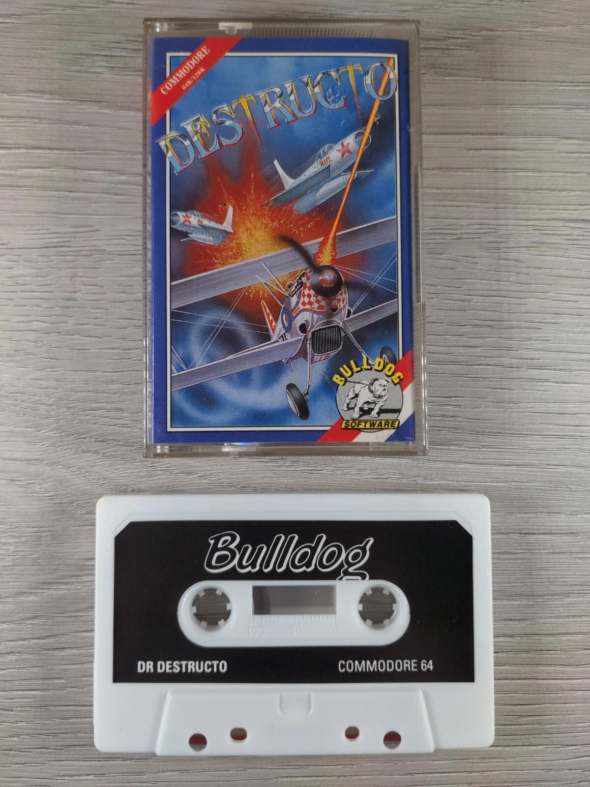 Destructo Commodore 64 C64 Video Game Cassette Tested & Working