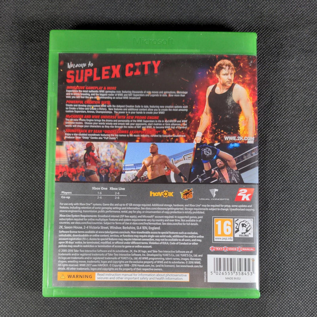 WWE 2K17 Xbox One Game Age 16+ Manual Included
