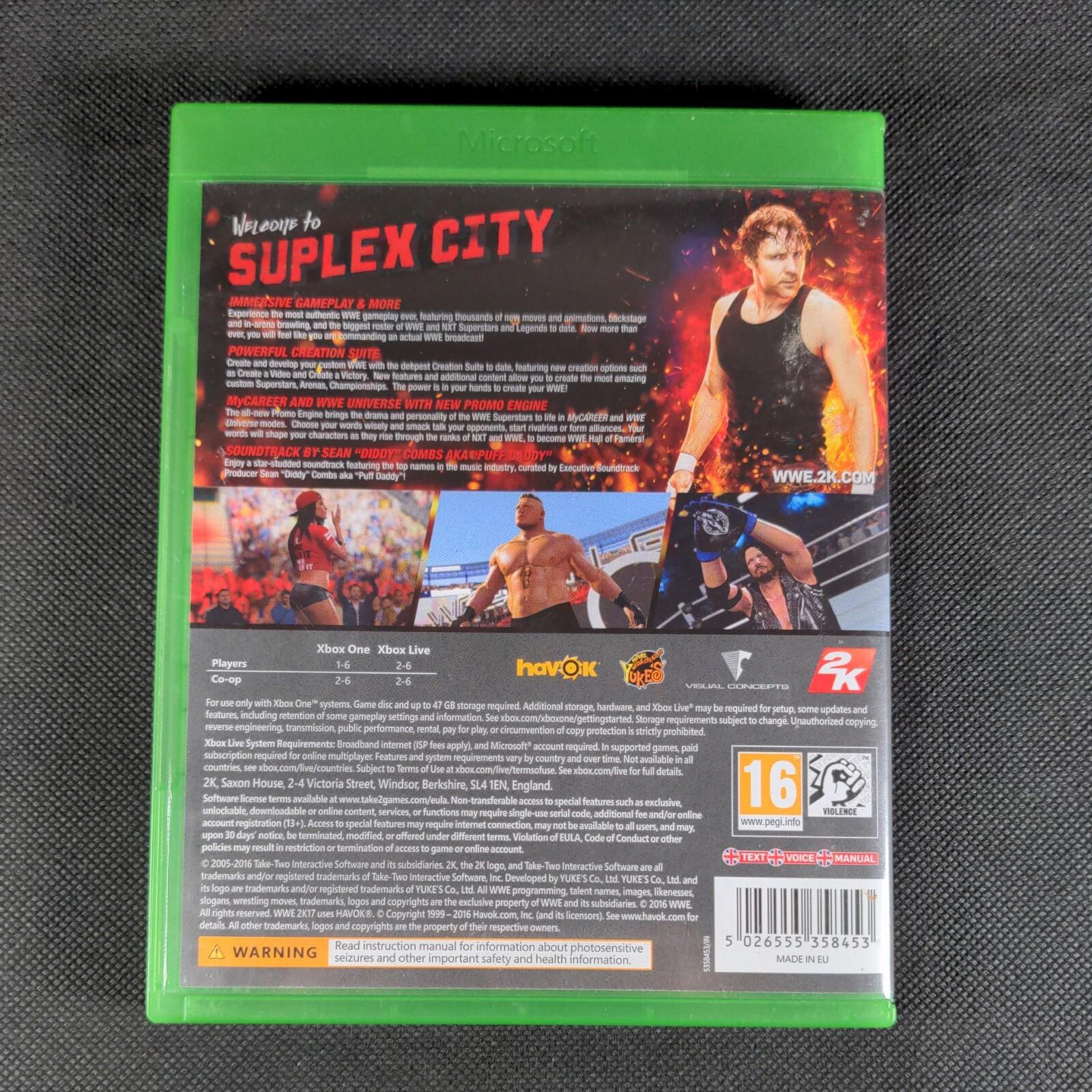 WWE 2K17 Xbox One Game Age 16+ Manual Included