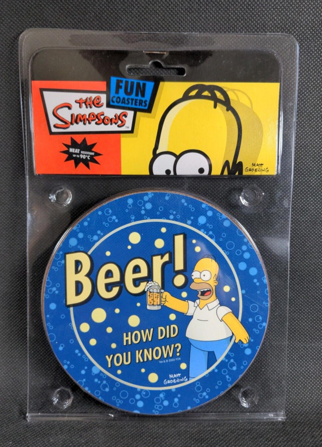 The Simpsons Drink Coasters Coffee Tea  Beer Mats - 4 Coasters Per Pack