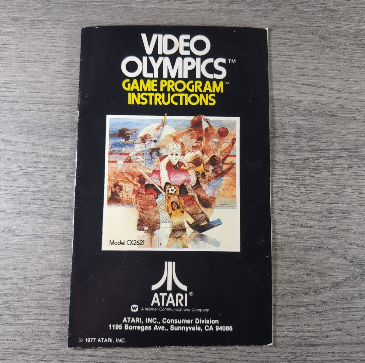 Video Olympics Atari 2600 Game CX2621 Cartridge & Manual Boxed Tested & Working