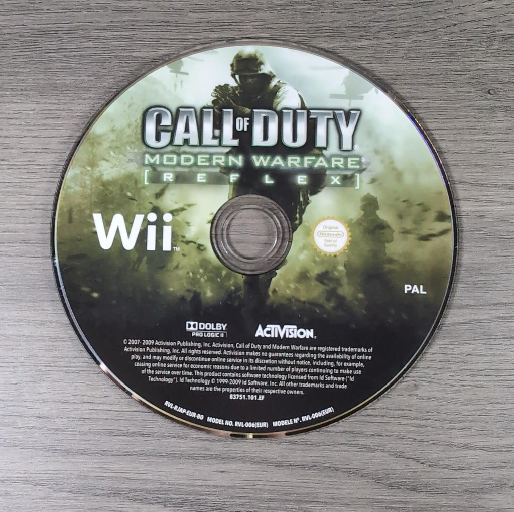 Call Of Duty Modern Warfare Reflex Edition Nintendo Wii Game Tested VGC Disk