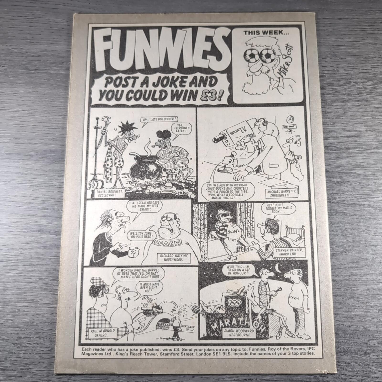 Roy of The Rovers 26th January 1985 Vintage Comic IPC Magazines