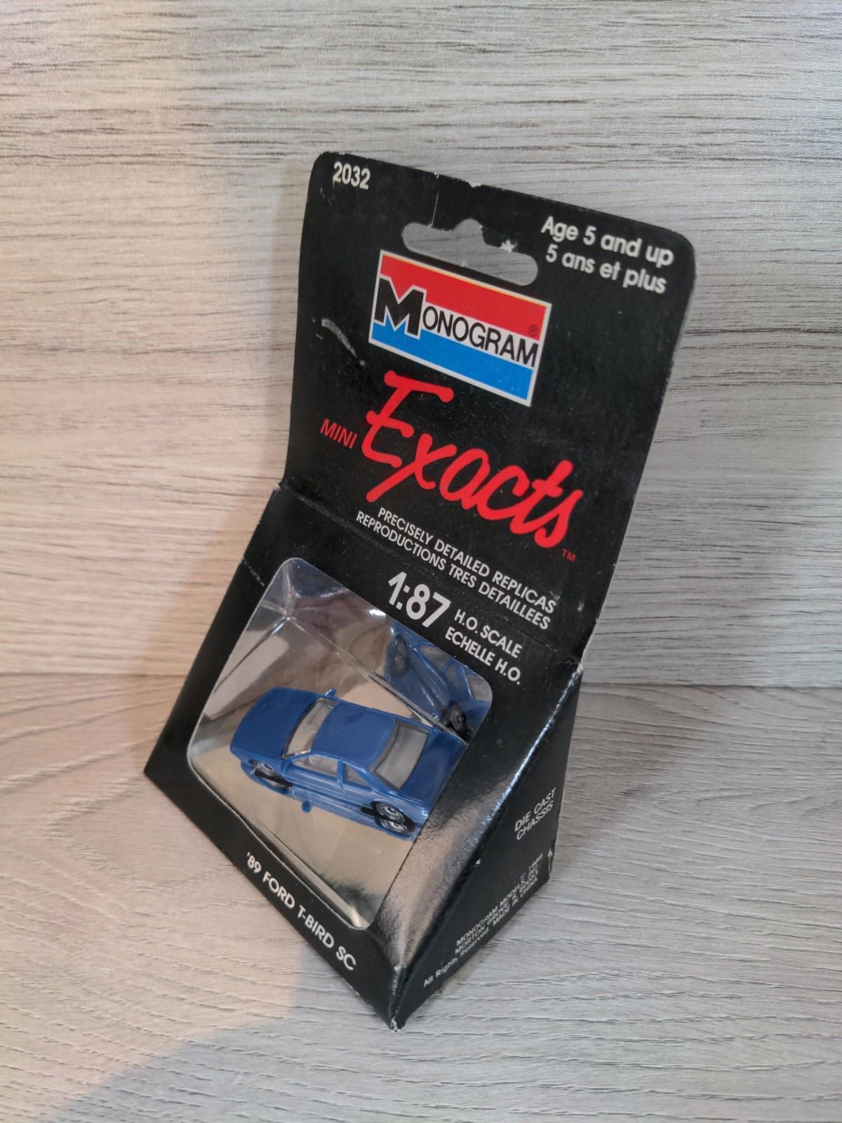 Monogram Mini Exacts 89 Ford T-Bird SC No 2032 Dicast Model Car 1:87 H.O Scale - Retrorama UK