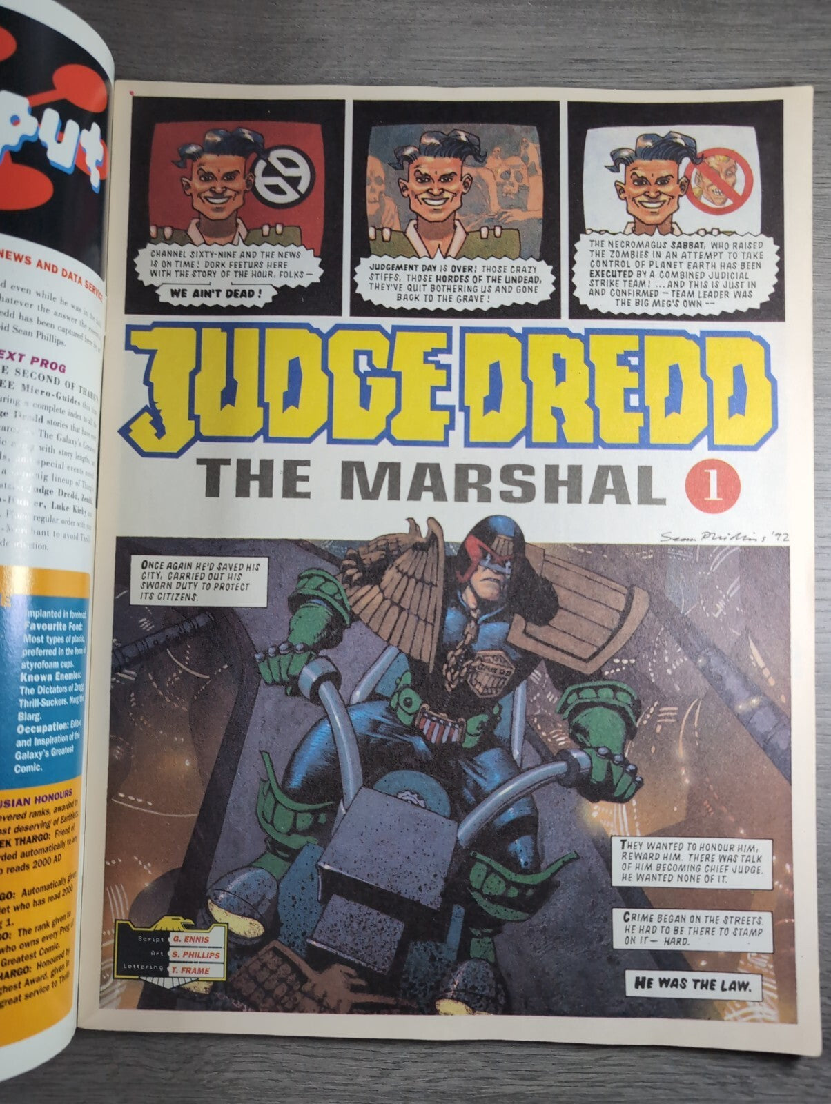 2000AD Prog 800 Featuring Judge Dread Comic 12 Sept 1992 Vintage Retro Comic