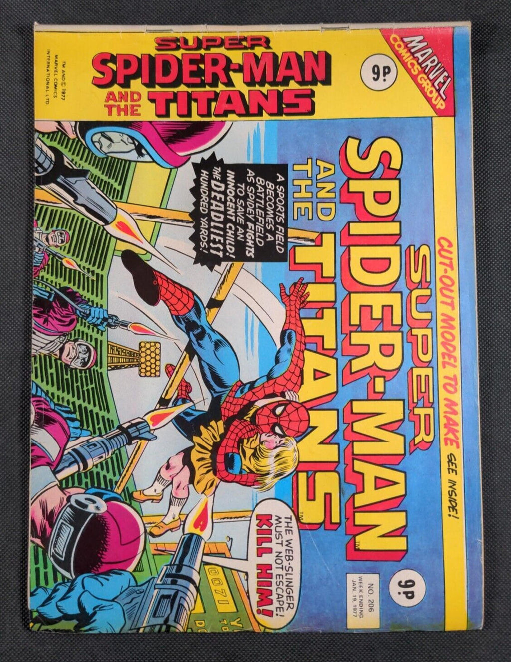 Marvel Comics  - Super Spider -Man - Issue No 206 January 1977 - Retrorama UK