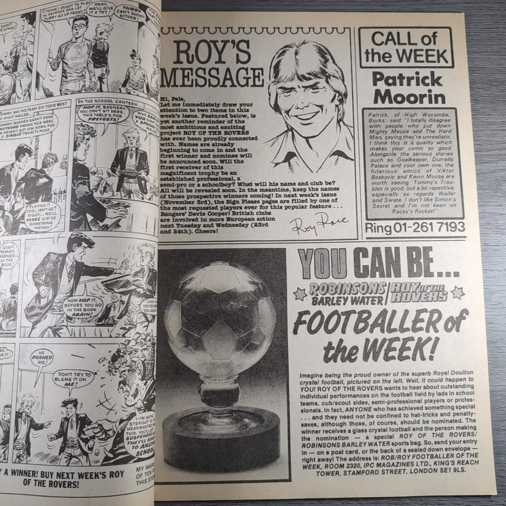 Roy of The Rovers 27th October 1984 Vintage Comic IPC Magazines