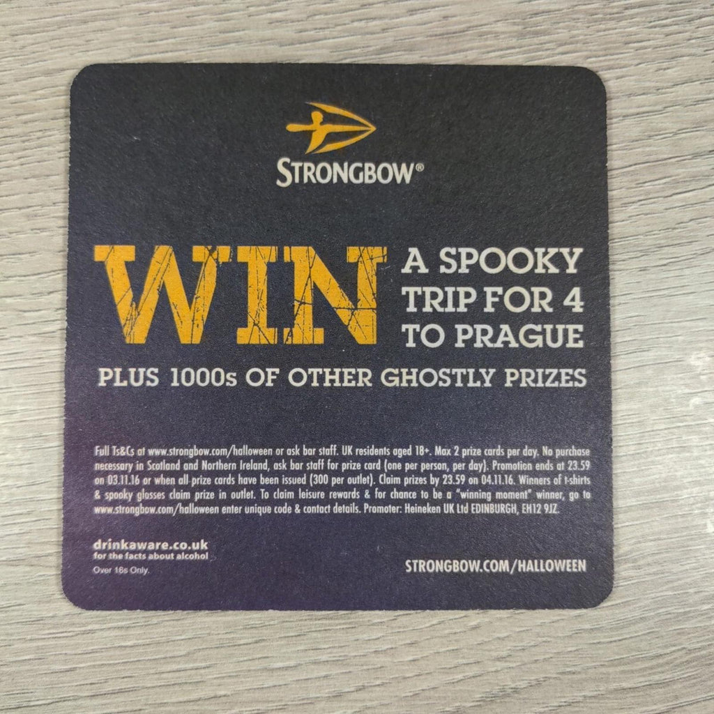 Strongbow Cider 4 x Vintage Beer Mats Pub Bar Coaster Breweriana - Retrorama UK