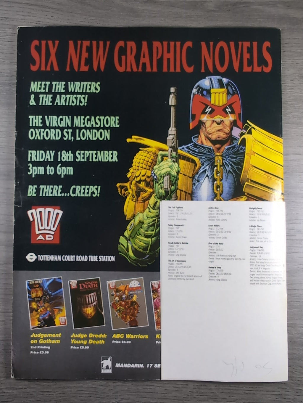 2000AD Prog 801 Featuring Judge Dredd Comic 19th Sept 1992 Vintage Retro Comic