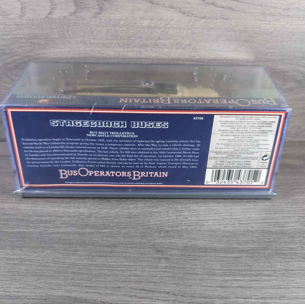 Corgi Original Omnibus 43705 But 9641T Trolleybus Newcastle Corporation Die-Cast