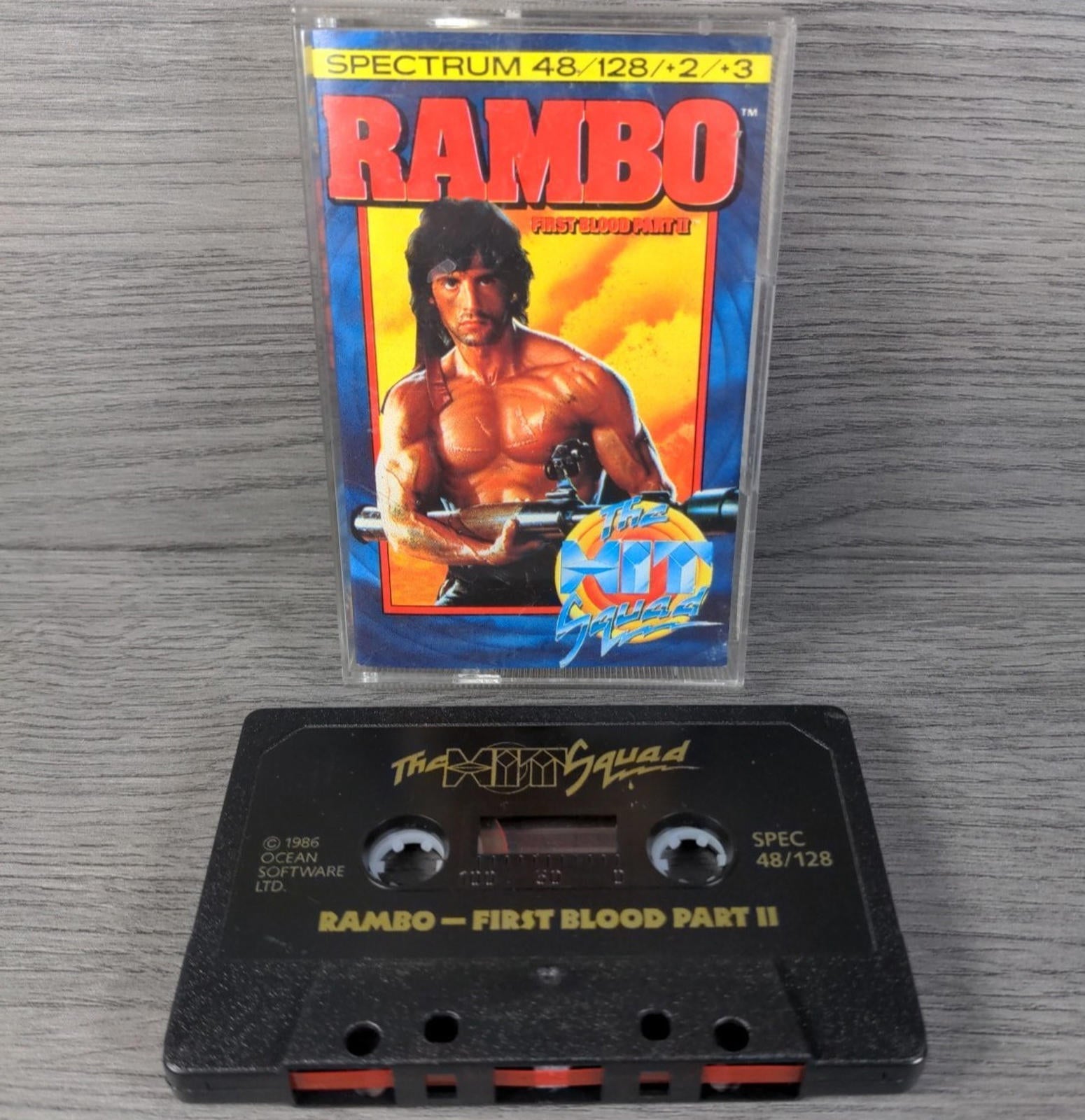 Rambo First Blood Part 2 ZX Spectrum 48/128K Game Cassette Tested & Working - Retrorama UK