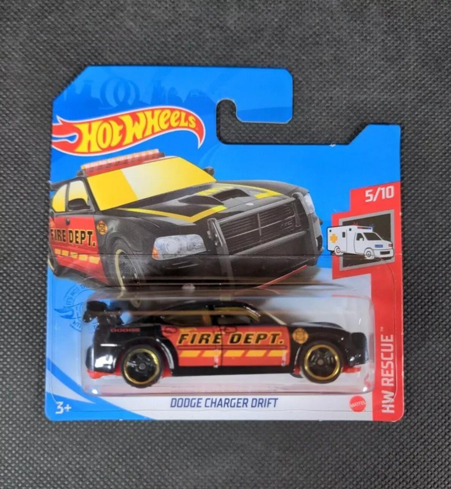 Hot Wheels Doge Charger Drift 5/10 HW Rescue 2021 Number 216/250 Diecast Car - Retrorama UK