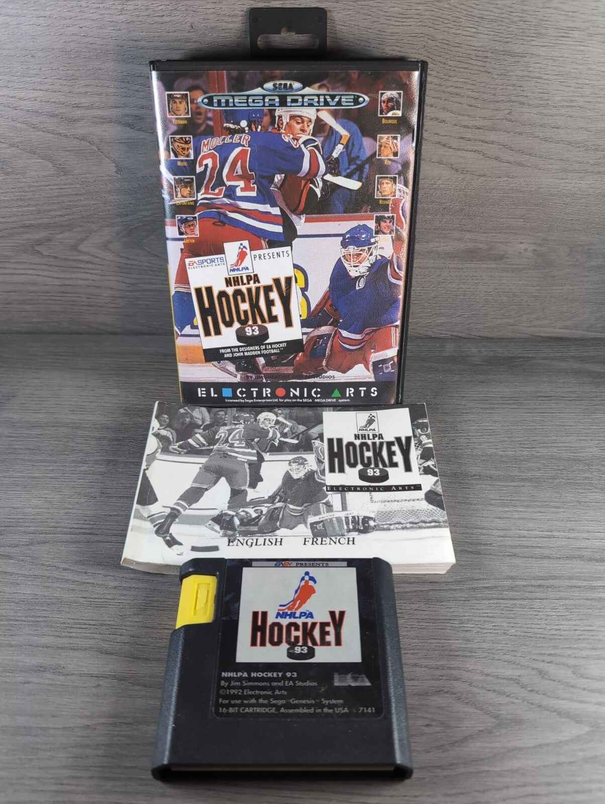 NHLPA Hockey 93 Sega Mega Drive Game Tested & Working UK Pal Region CIB