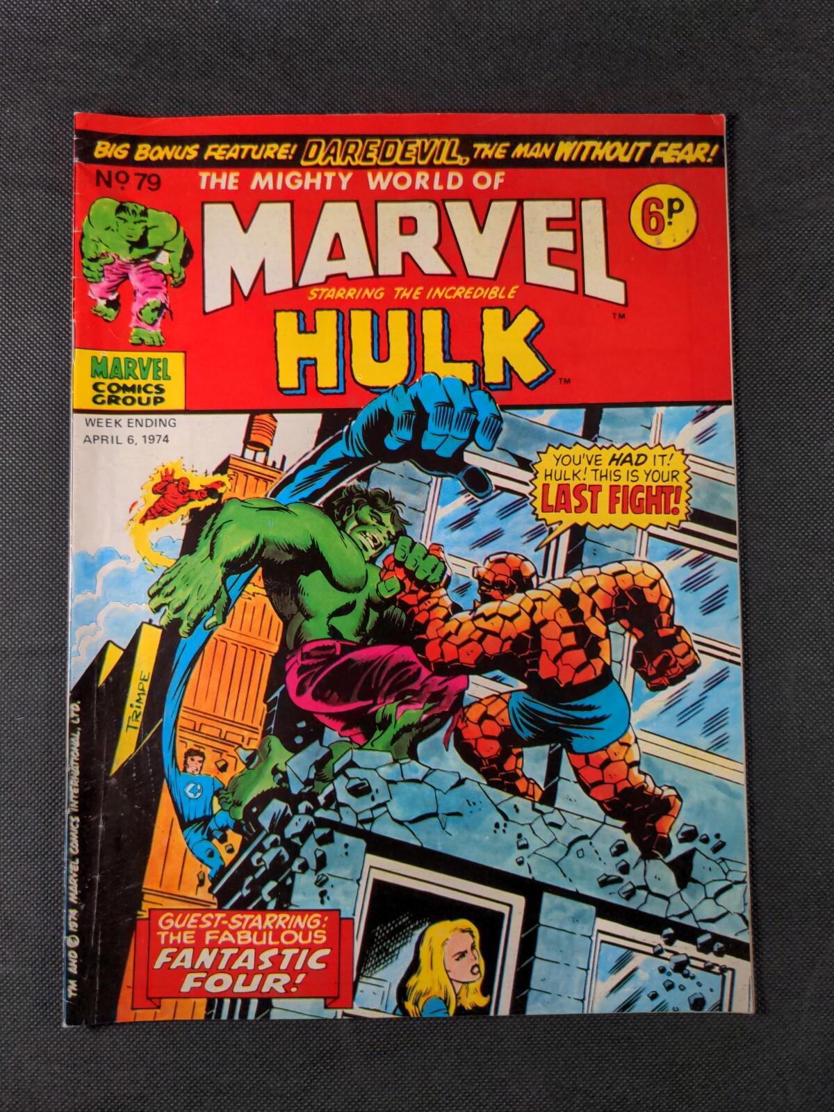 Mighty World of Marvel Issue No 79 April 1974 Marvel UK Vintage Comic