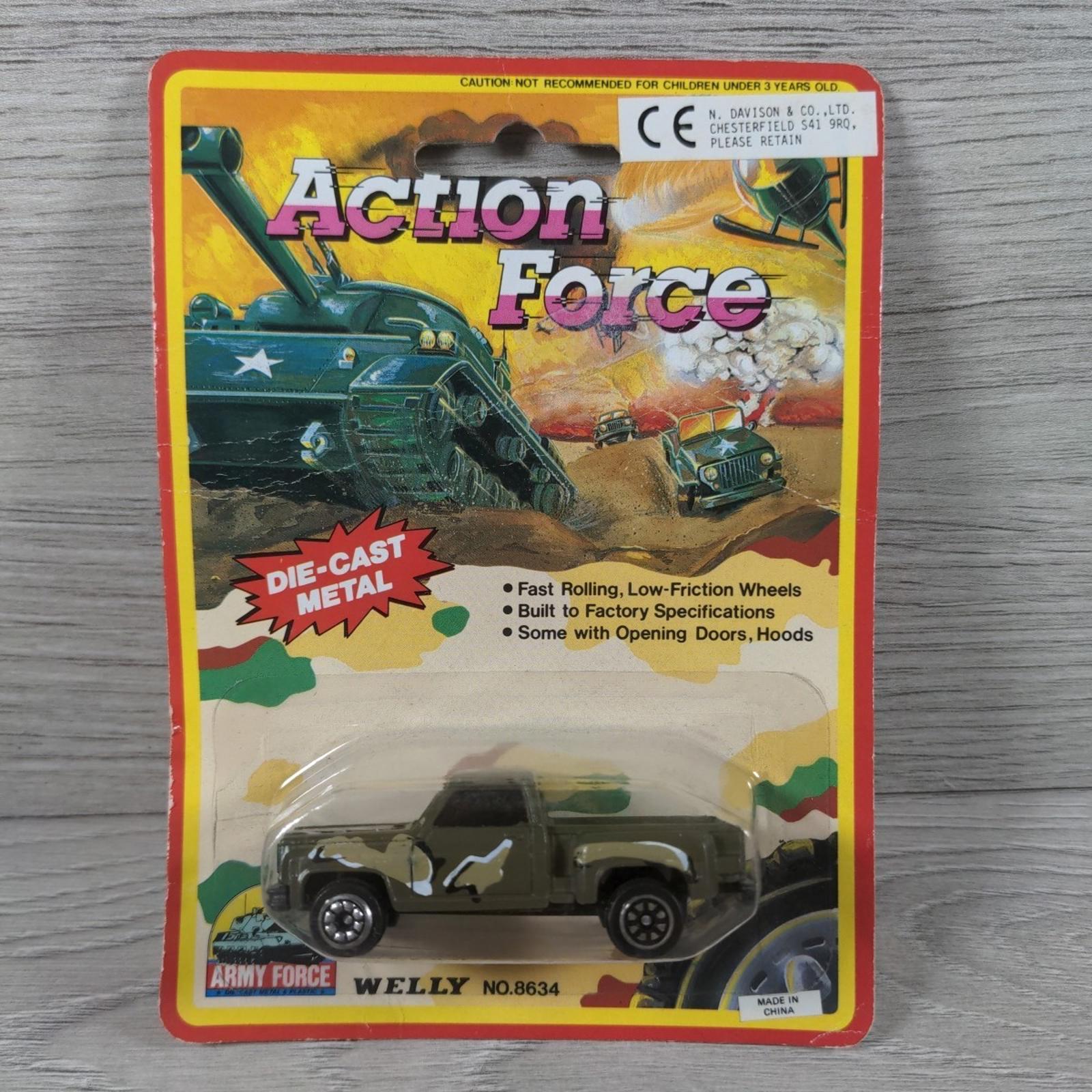 Welly Action Force Military Truck Diecast Model No 8634 1980s Army Force - Retrorama UK