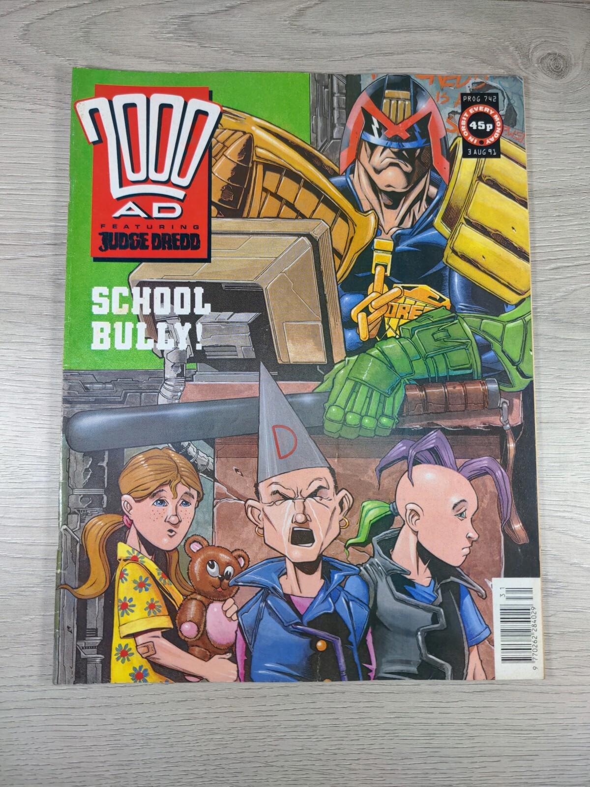 2000AD Featuring Judge Dredd Prog 742 August 1991 Vintage Comic - Retrorama UK