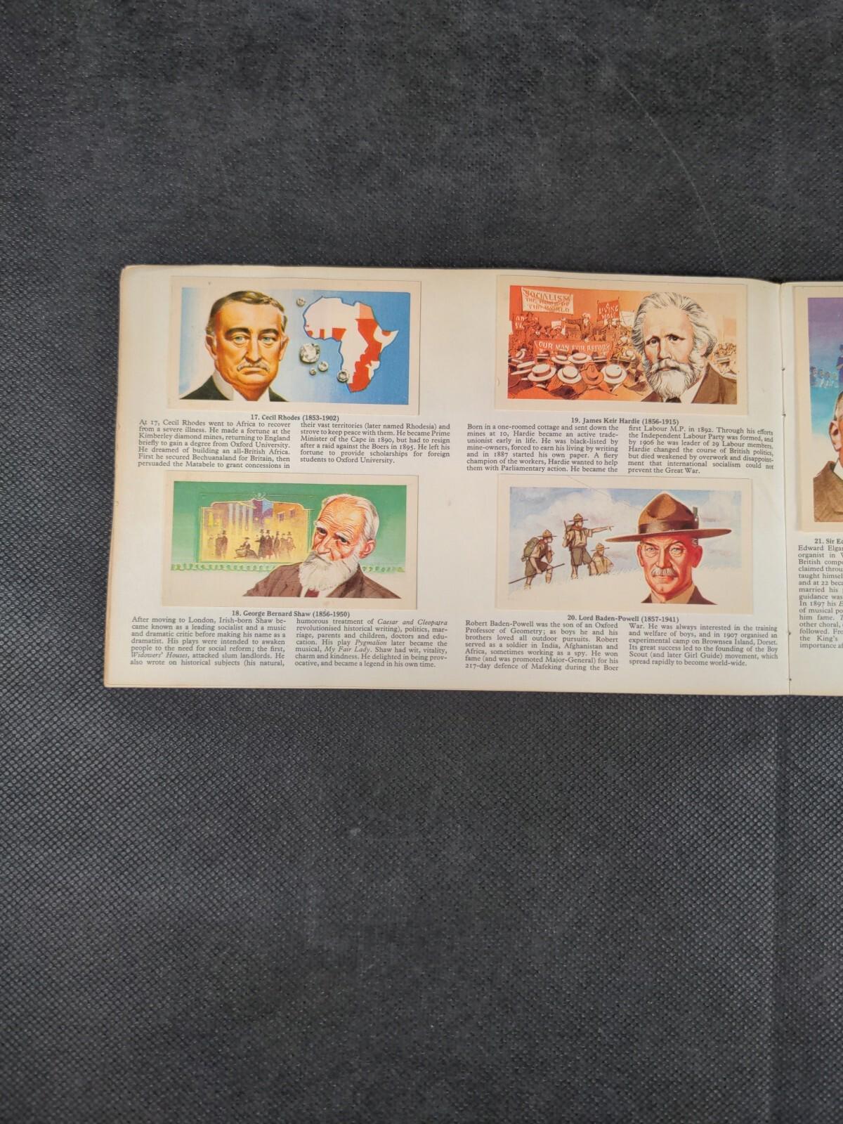 Brooke Bond Tea Famous People 1869-1969 Picture Card Album Complete Set