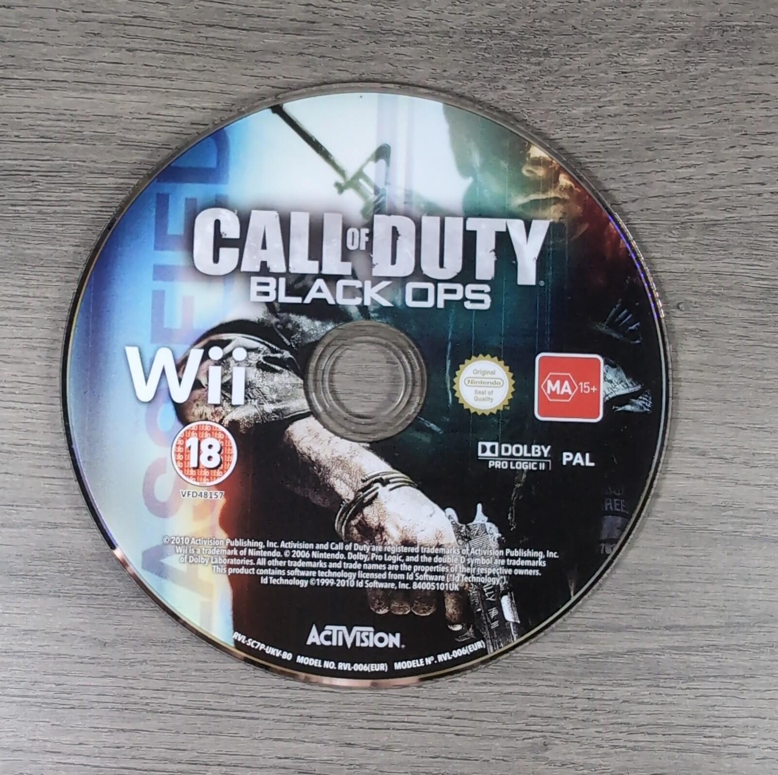 Call Of Duty Black Ops Nintendo Wii Game & Manual Tested & Working VGC Disk