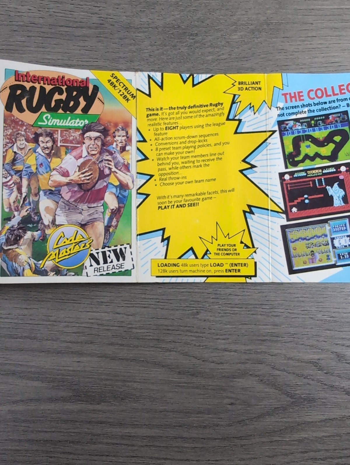 International Rugby Simulator ZX Spectrum 48/128K Game Cassette Tested & Working