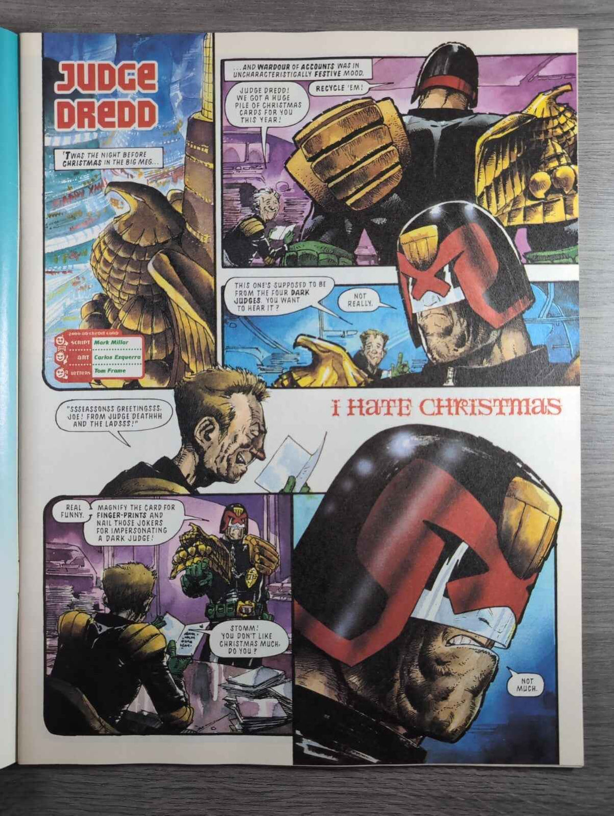 2000AD Prog 867 Featuring Judge Dredd Comic 25th Dec 1993 Vintage Retro Comic