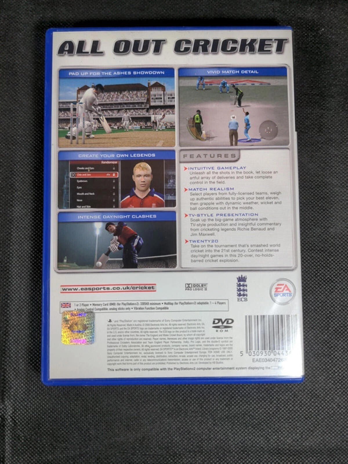 Cricket 2005 Playstation 2 PS2 Game + Manual Tested & Working