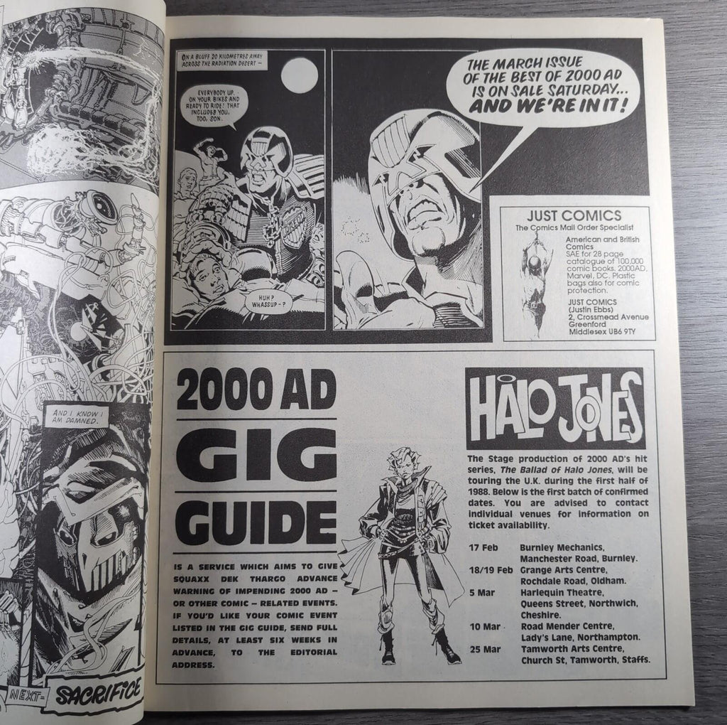2000AD Prog 560 Featuring Judge Dredd 6th February 1988 Vintage Comic