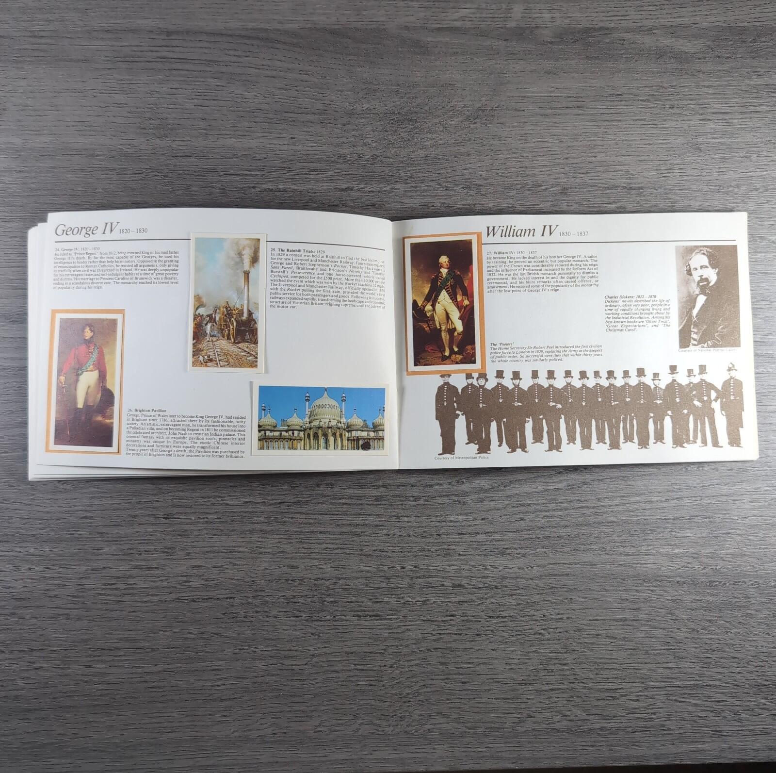 Brooke Bond Tea Picture Cards Album Queen Elizabeth I & II Complete Set