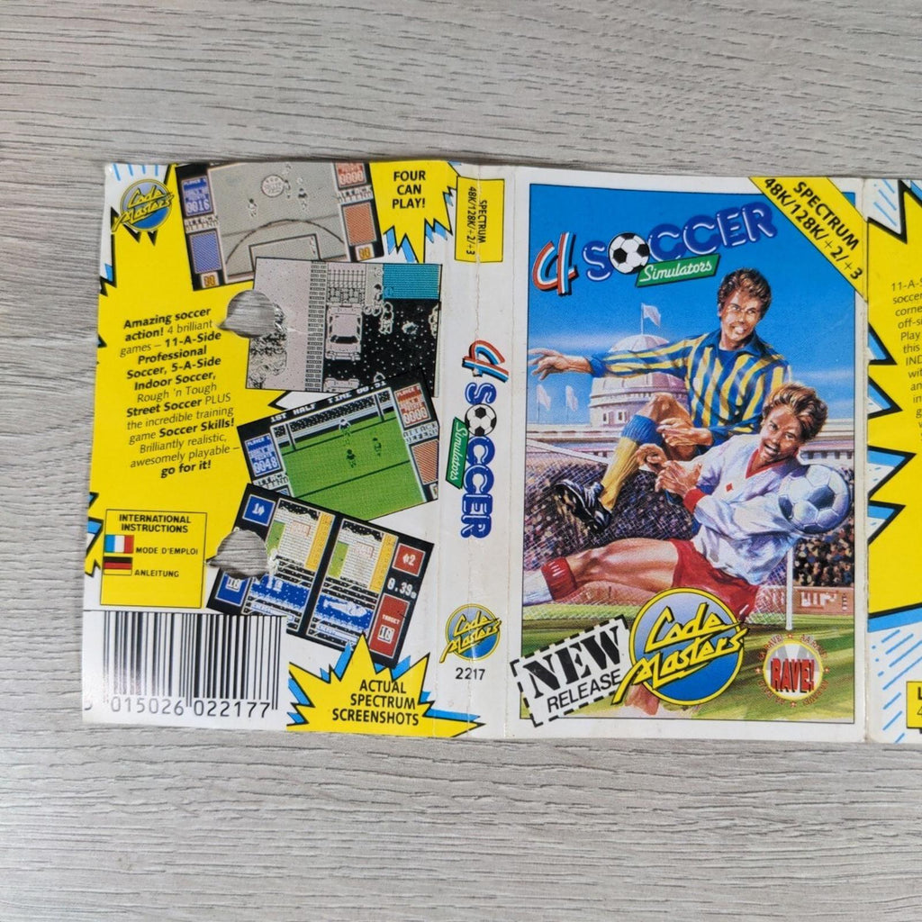 4 Soccer Simulators ZX Spectrum 48K 128K Video Game Cassette Tested & Working