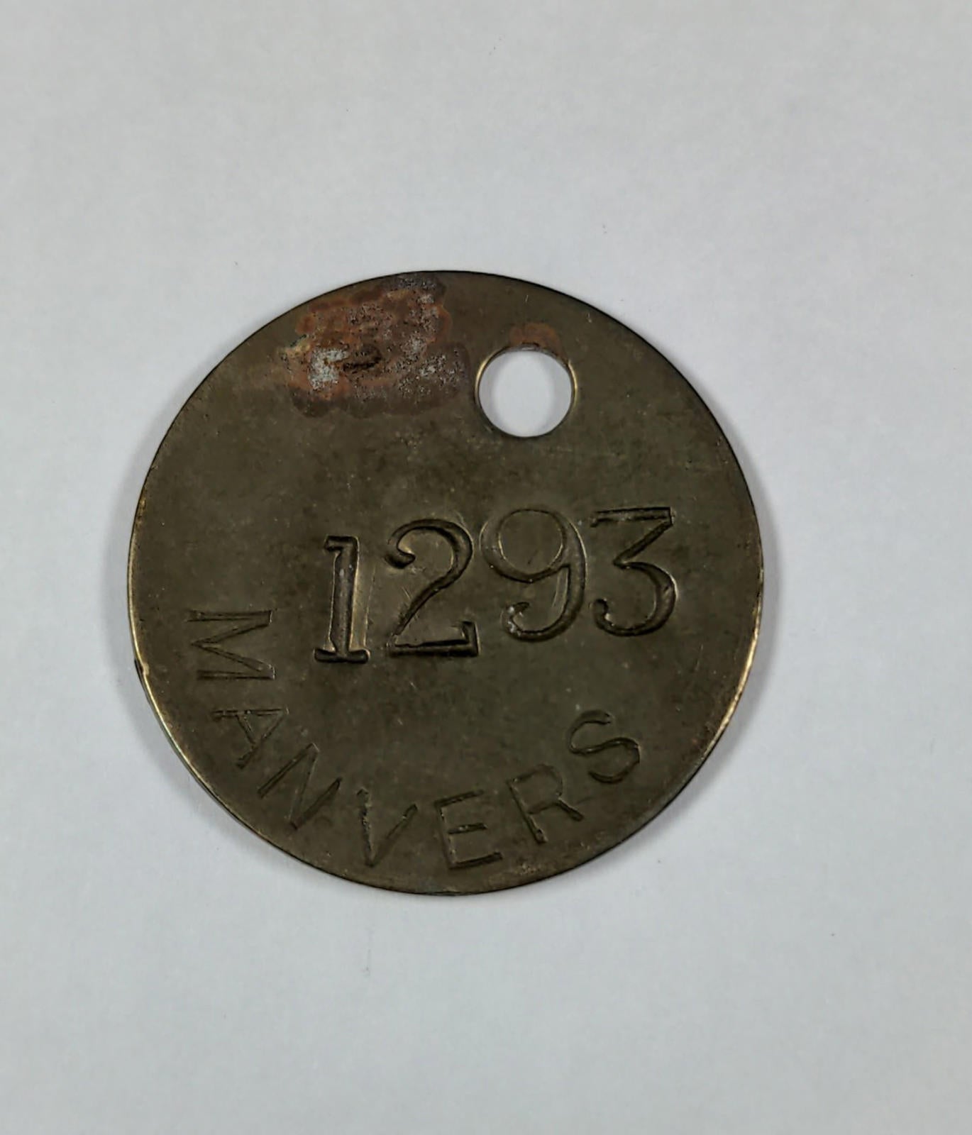 Manvers No 1293 Colliery Brass Miners Pit Check Token Mining Memorabilia