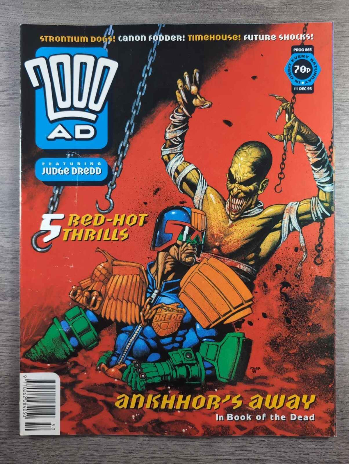 2000AD Prog 865 Featuring Judge Dredd Comic 11th Dec 1993 Vintage Retro Comic