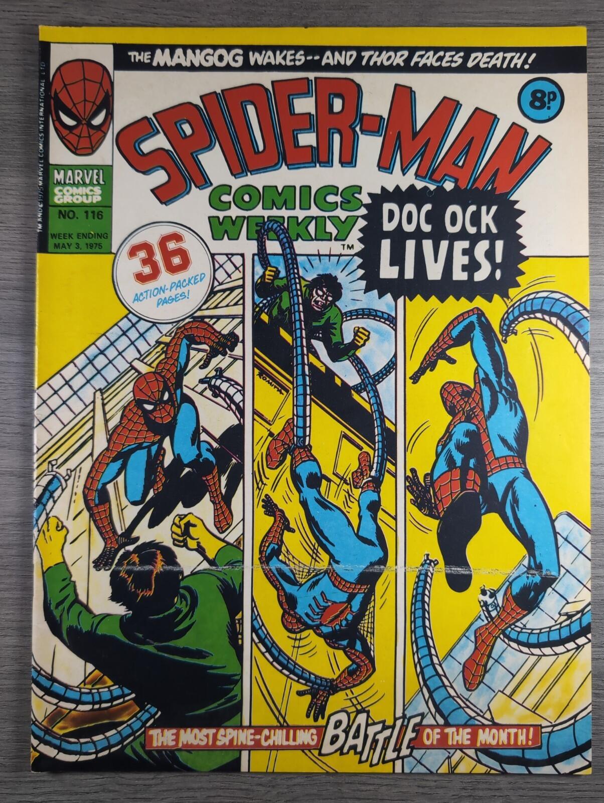Spider-Man Comics Weekly No 116 Marvel Comics UK 2nd May 1975 Vintage Comic