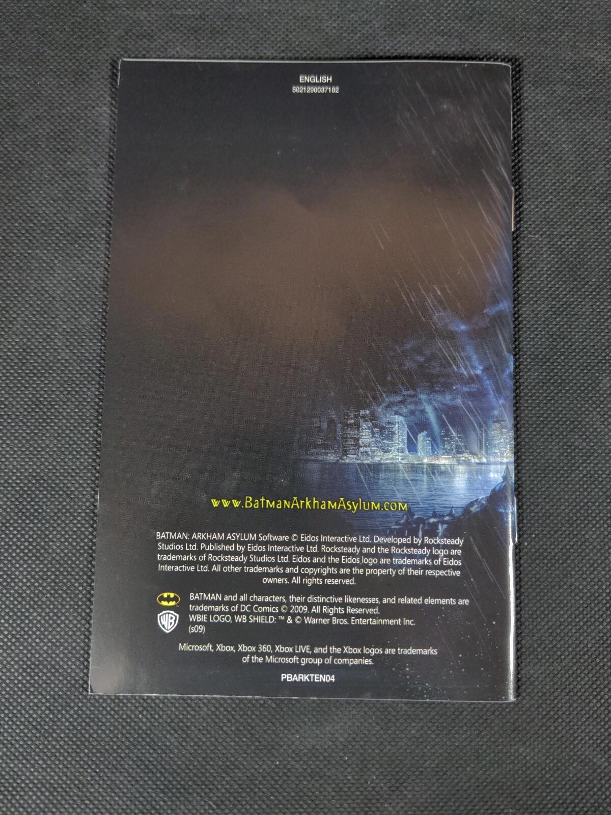 Batman Arkham Asylum Xbox 360 Game + Manual Tested & Working