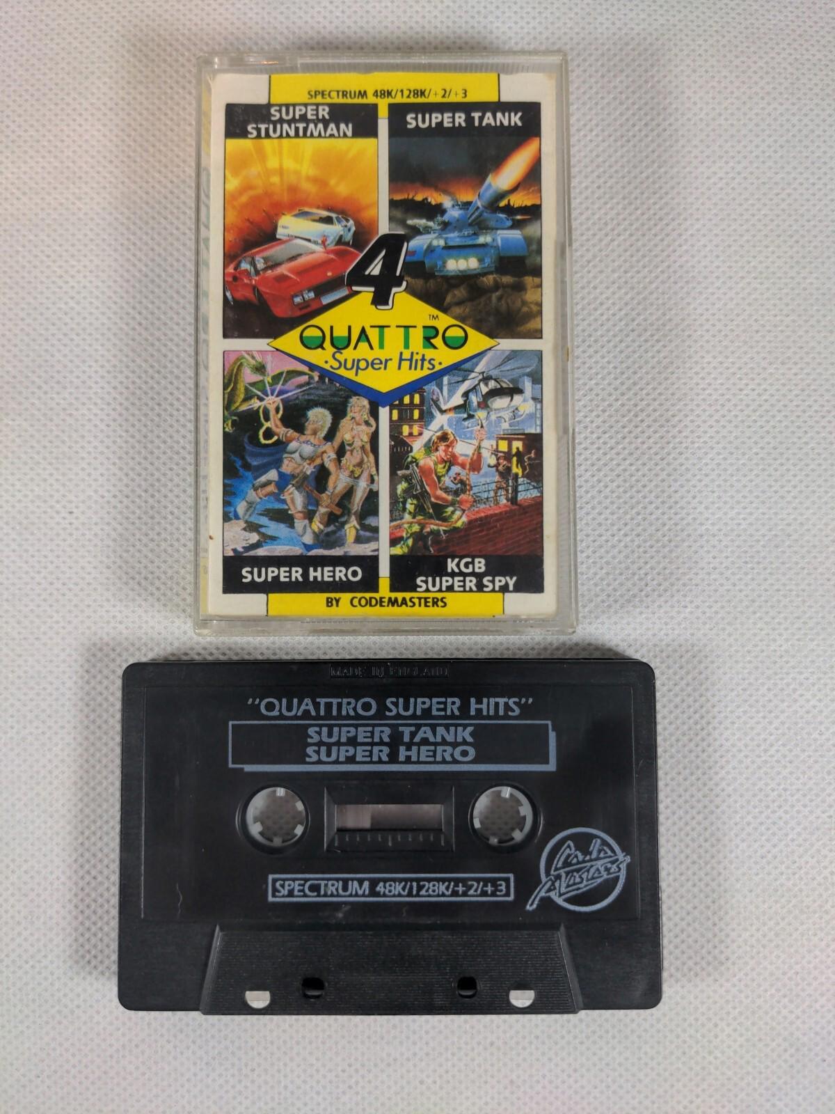 Quattro 4 Super Hits ZX Spectrum 48K 128K Game Cassette Tested & Working