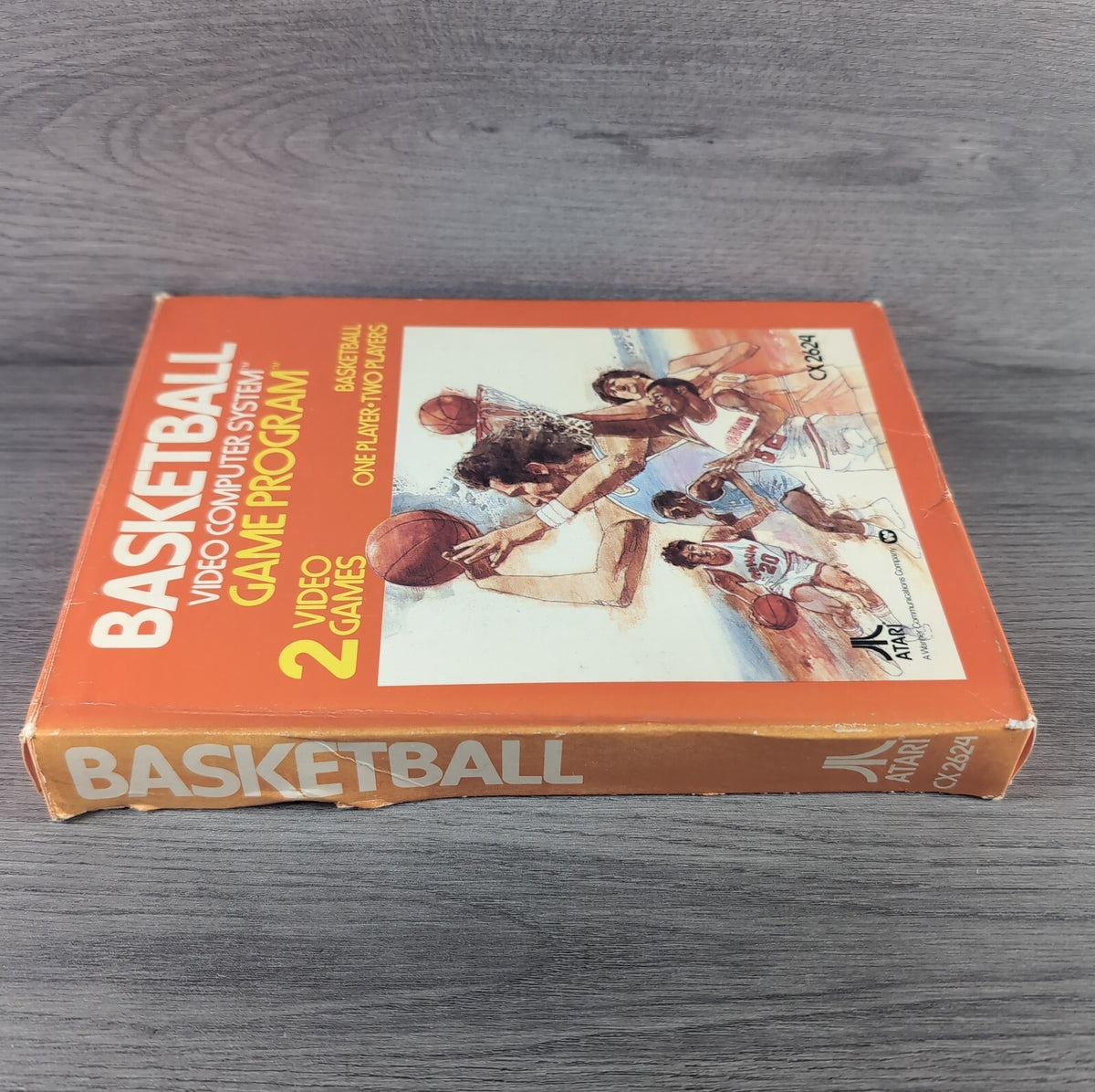 Basketball Atari 2600 Game CX2624 Cartridge & Manual Boxed CIB Tested & Working